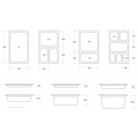 GAMMO GN 1/4 gastronádoba 40 mm hluboká