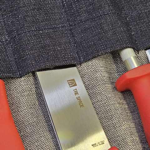 TRE SPADE svinovací pouzdro na nože - z denimu